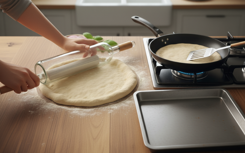 dụng cụ thực hiện làm bánh pizza