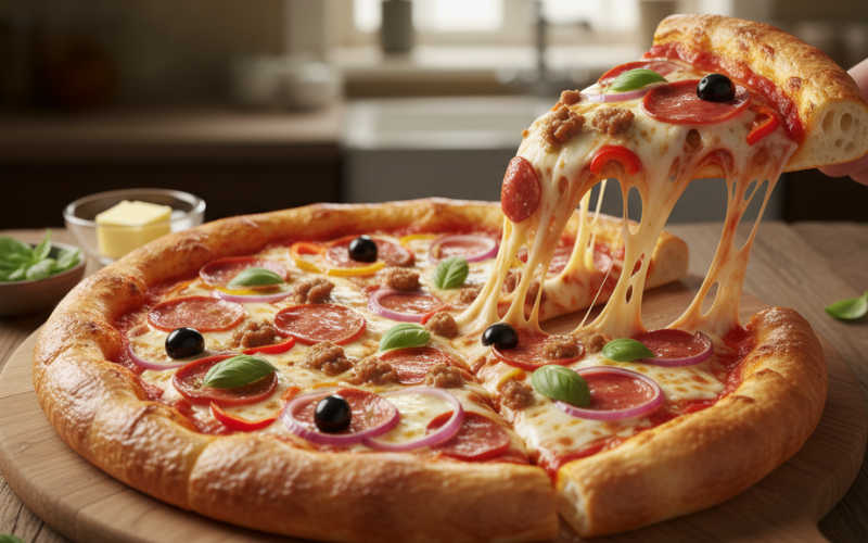 thành quả bánh pizza